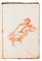 Ninfa de espaldas, 1758-1764. Dibujo de Mariano Salvador Maella, copia parcial de la pintura Apolo y Dafne, de Giuseppe Chiari.[nota 8]​ Contenido en su Cuaderno italiano.