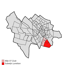 Location of Utrecht Lunetten