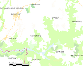 Mapa obce Sainte-Marie