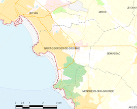 Mapa obce Saint-Georges-de-Didonne