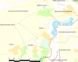 Mapa obce Dangu