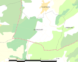 Mapa obce Levoncourt