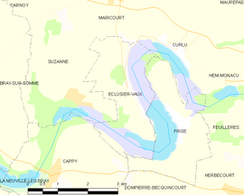 Mapa obce Éclusier-Vaux
