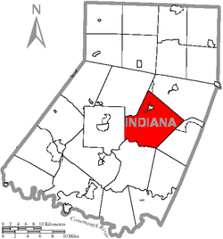 Vị trí trong Quận Indiana, Pennsylvania