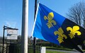 The Monmouthshire flag flying at the Llansantffraed Court Hotel, Clytha in 2012.