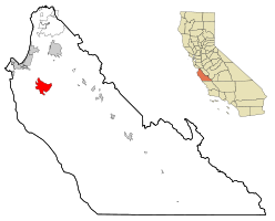 Location in Monterey County and the state of کالیفورنیا ایالتی