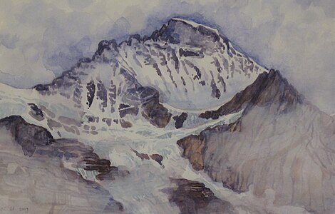 Eiger-Gletscher, Aquarell (2005)