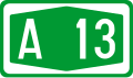 Motorway A13 shield