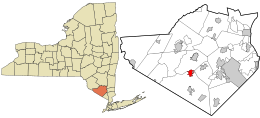 Location in Orange County and the state of New York.