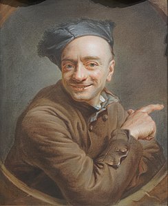 Maurice-Quentin de La Tour, Autoportrait à l'index, 1737