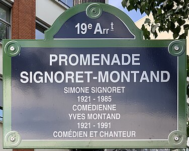 Plaque de la promenade.