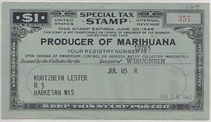 United States Special Tax Stamp -- Producer of...