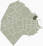 Location of Retiro within Buenos Aires