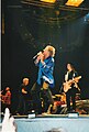 Rod Stewart en concert à Bruxelles en 1995.