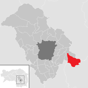 Lage der Gemeinde Sankt Marein bei Graz im Bezirk Graz-Umgebung (anklickbare Karte)