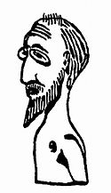 Satie autoportret Projet Buste 1913.jpg
