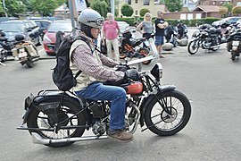 Monet-Goyon de 1929 à la 10e tournée internationale de motos anciennes VFV ADAC dans le nord de l'Allemagne.