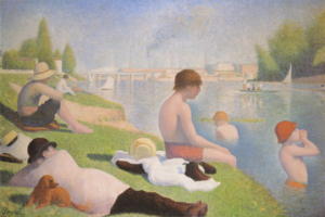 English: Bathers at Asnières, Georges Seurat, ...