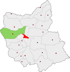 Shahrestān di Shabestar – Mappa