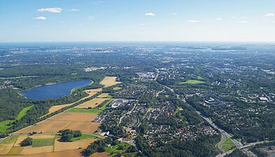 Le lac de Silvola et Vantaanlaakso.