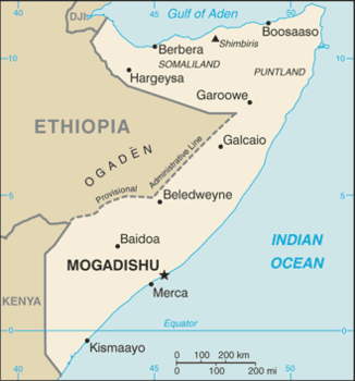 map of Somalia