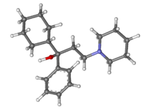 Trihexyphenidyl ball-and-stick.png