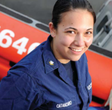 USCG Petty Officer, Brittany Catanzaro, commanded a NYC ferry that rescued passengers from US Airways flight 1549.