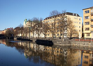 Fyrisån mot Östra Ågatan.