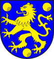 Leone accompagnato da tre palle d'oro (Valendas, Svizzera)