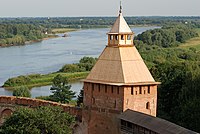 Вид на Спасскую башню с башни Кокуй