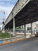 Het viaduct over de Porte de la Chapelle, juli 2021