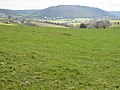 A public footpath cuts through farmland towards Little Doward