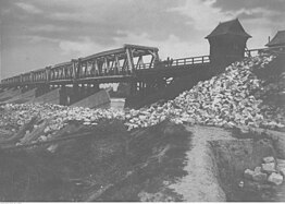 Hölzerne Weichselbrücke um 1925