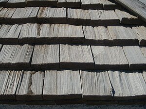 English: Wooden shingles