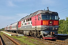 ТЭП70-0362 в корпоративной красно-серой окраске РЖД