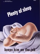 Plenty of sleep keeps him on the job (1942)