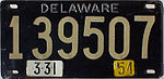 Номерной знак штата Делавэр 1954 года.jpg