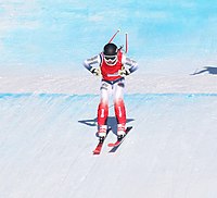 Léa Hudry beim Team-Ski-Snowboard-Cross-Wettbewerb