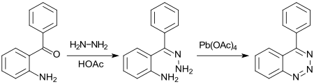 Synthese von 4-Phenyl-1,2,3-benzotriazin aus 2-Aminobenzophenon