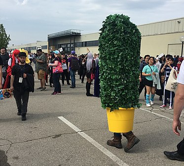 A walking plant was seen at the Anime North 2019 convention. 31 October is Halloween, and the primary author of this publication generally likes plants.