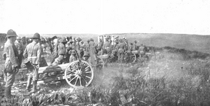 Artillerie espagnole sur la colline de Gaba (septembre 1913).