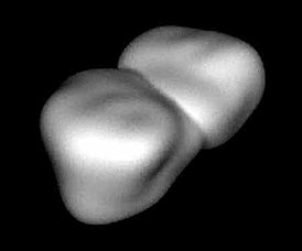 Радарное изображение контактно-двойного астероида (4769) Касталия.