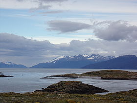 Vista sobre la Bahía de Ushuaia.