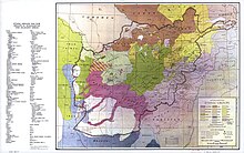 A CIA map showing the various Afghan tribal territories in 2005 Afghanistan ethnic groups 2005.jpg
