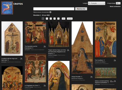 Screenshot of CROTOS, the Wikidata artwork search engine, laureate of our Semanticpedia contest