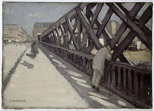 Gustave Caillebotte, Il Ponte dell'Europa, verso il 1876, schizzo, olio su tela