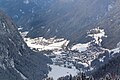 Campitello di Fassa (in front) and Fontanazzo (top right)