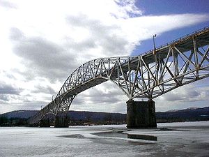 Photograph of Champlain Bridge, connecting the...