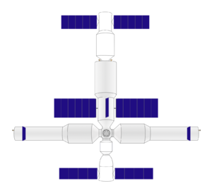 A drawing of the Chinese Space Station