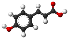 Шариковая модель п-кумаровой кислоты